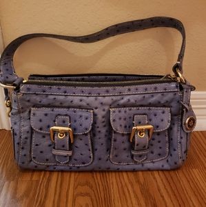Dooney and Bourke blue ostrich leather purse NEW